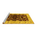 Sideview of Machine Washable Oriental Yellow Industrial Rug, wshurb2863yw