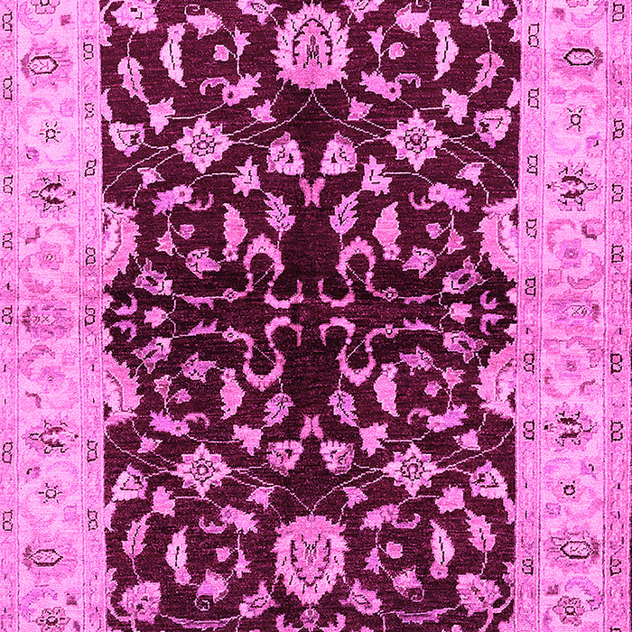 Machine Washable Oriental Pink Industrial Rug, wshurb2863pnk