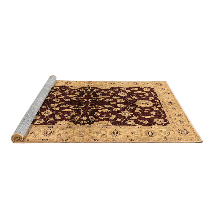 Sideview of Machine Washable Oriental Brown Industrial Rug, wshurb2863brn