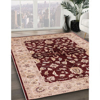 Mid-Century Modern Pastel Orange Oriental Rug, urb2863