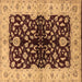 Square Oriental Brown Industrial Rug, urb2863brn