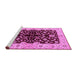 Sideview of Machine Washable Oriental Pink Industrial Rug, wshurb2863pnk
