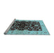 Sideview of Machine Washable Oriental Light Blue Industrial Rug, wshurb2863lblu