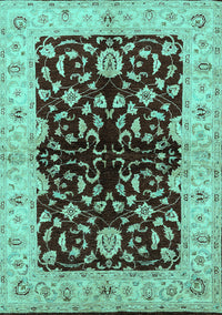 Oriental Turquoise Industrial Rug, urb2863turq