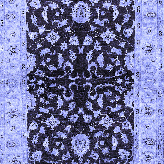 Machine Washable Oriental Blue Industrial Rug, wshurb2863blu