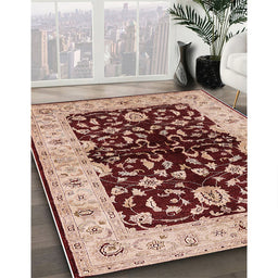 Machine Washable Industrial Modern Pastel Orange Rug in a Family Room, wshurb2863