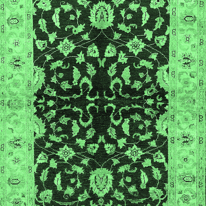 Machine Washable Oriental Emerald Green Industrial Area Rugs, wshurb2863emgrn