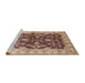 Sideview of Machine Washable Industrial Modern Chestnut Brown Rug, wshurb2864