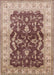 Mid-Century Modern Chestnut Brown Oriental Rug, urb2864