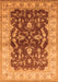 Machine Washable Oriental Orange Industrial Area Rugs, wshurb2864org