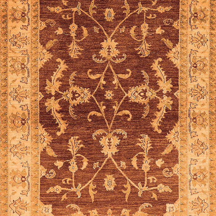 Machine Washable Oriental Orange Industrial Area Rugs, wshurb2864org