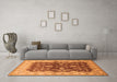 Machine Washable Oriental Orange Industrial Area Rugs in a Living Room, wshurb2864org