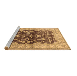 Sideview of Machine Washable Oriental Brown Industrial Rug, wshurb2864brn