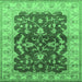 Square Oriental Emerald Green Industrial Rug, urb2864emgrn