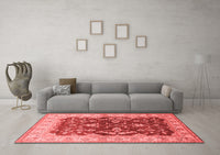 Machine Washable Oriental Red Industrial Rug, wshurb2864red