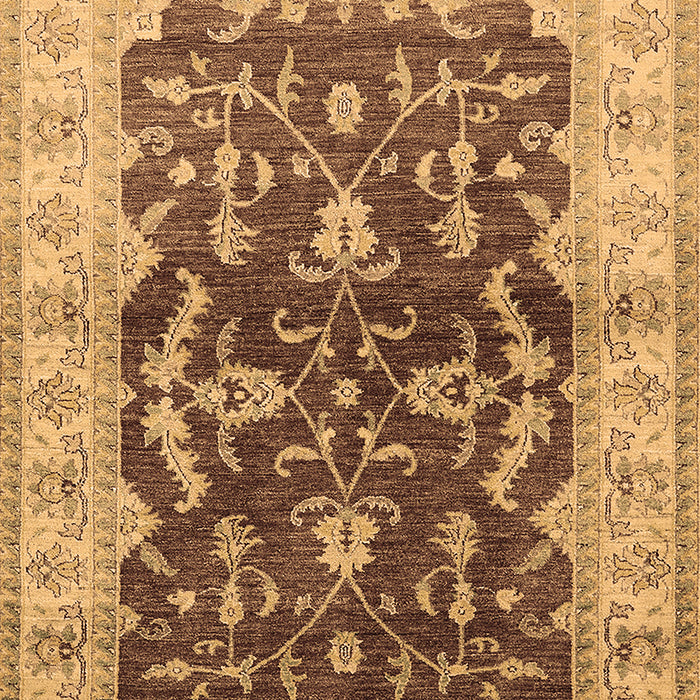 Machine Washable Oriental Brown Industrial Rug, wshurb2864brn