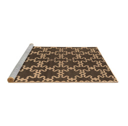 Sideview of Machine Washable Oriental Brown Industrial Rug, wshurb2865brn