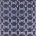 Square Mid-Century Modern Dark Blue Grey Blue Oriental Rug, urb2865