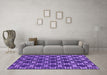 Machine Washable Oriental Purple Industrial Area Rugs in a Living Room, wshurb2865pur