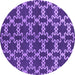 Round Oriental Purple Industrial Rug, urb2865pur