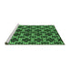 Sideview of Machine Washable Oriental Emerald Green Industrial Area Rugs, wshurb2865emgrn