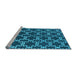 Sideview of Machine Washable Oriental Light Blue Industrial Rug, wshurb2865lblu