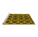 Sideview of Machine Washable Oriental Yellow Industrial Rug, wshurb2865yw