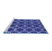 Sideview of Machine Washable Oriental Blue Industrial Rug, wshurb2865blu