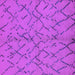 Square Machine Washable Oriental Pink Industrial Rug, wshurb2866pnk