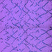 Square Machine Washable Oriental Purple Industrial Area Rugs, wshurb2866pur
