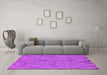 Machine Washable Oriental Pink Industrial Rug in a Living Room, wshurb2866pnk
