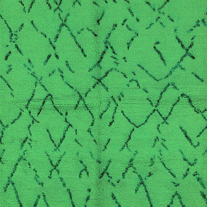 Machine Washable Oriental Green Industrial Area Rugs, wshurb2866grn