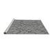 Sideview of Machine Washable Oriental Gray Industrial Rug, wshurb2866gry