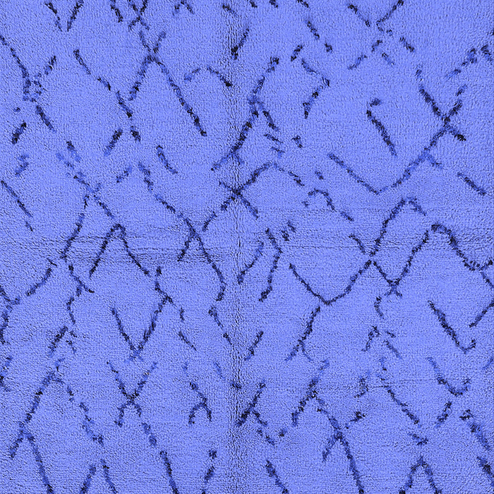 Machine Washable Oriental Blue Industrial Rug, wshurb2866blu