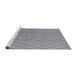 Sideview of Machine Washable Industrial Modern Grey Gray Rug, wshurb2867