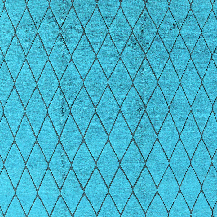 Machine Washable Oriental Light Blue Industrial Rug, wshurb2867lblu