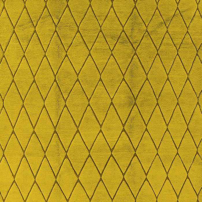 Machine Washable Oriental Yellow Industrial Rug, wshurb2867yw