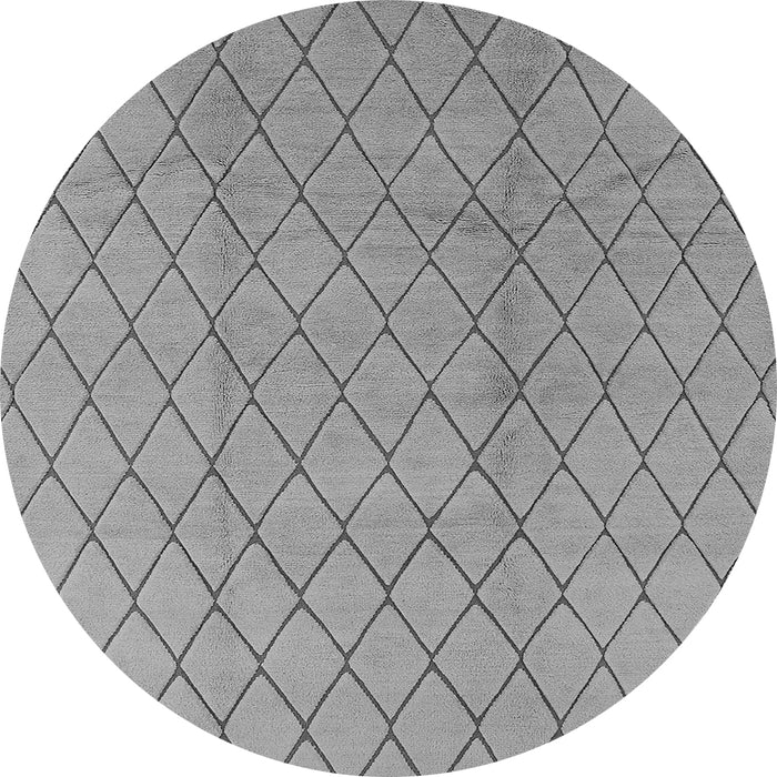 Round Oriental Gray Industrial Rug, urb2867gry