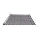 Sideview of Machine Washable Industrial Modern Grey Gray Rug, wshurb2868