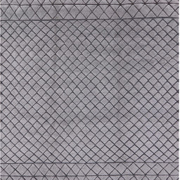 Square Machine Washable Industrial Modern Grey Gray Rug, wshurb2868