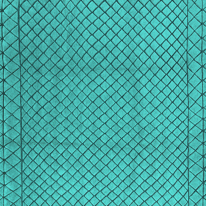 Square Oriental Turquoise Industrial Rug, urb2868turq