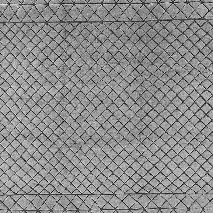 Square Machine Washable Oriental Gray Industrial Rug, wshurb2868gry