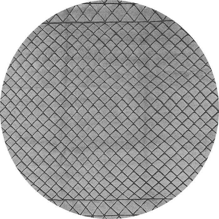 Round Oriental Gray Industrial Rug, urb2868gry