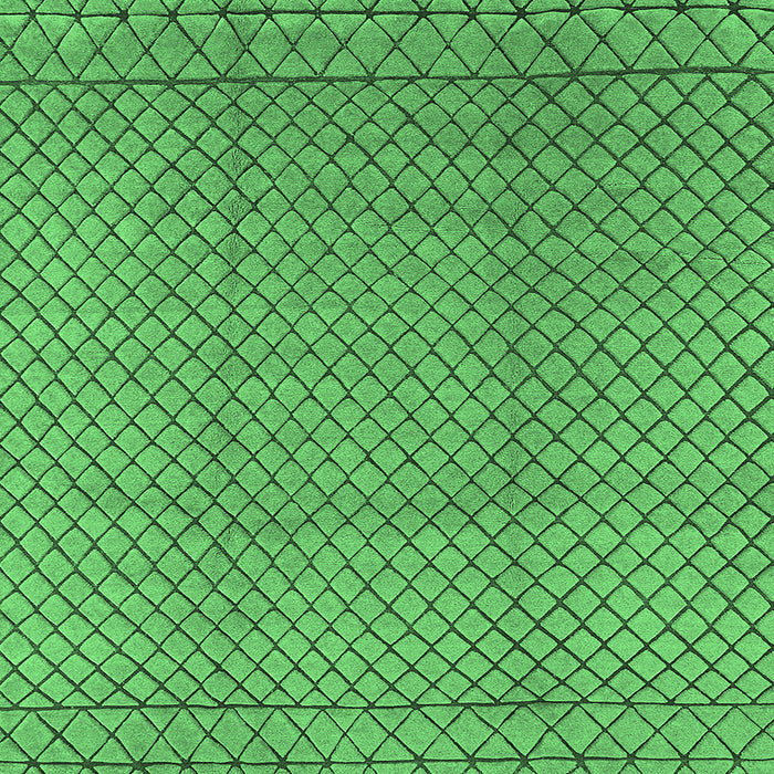 Square Machine Washable Oriental Emerald Green Industrial Area Rugs, wshurb2868emgrn