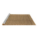 Sideview of Machine Washable Oriental Brown Industrial Rug, wshurb2868brn