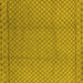 Square Machine Washable Oriental Yellow Industrial Rug, wshurb2868yw