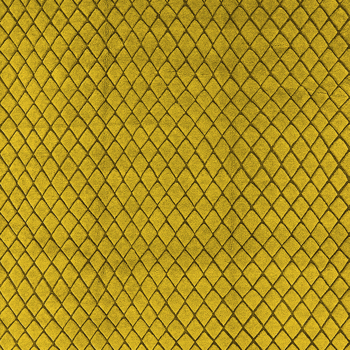 Machine Washable Oriental Yellow Industrial Rug, wshurb2868yw