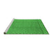 Sideview of Machine Washable Oriental Green Industrial Area Rugs, wshurb2868grn