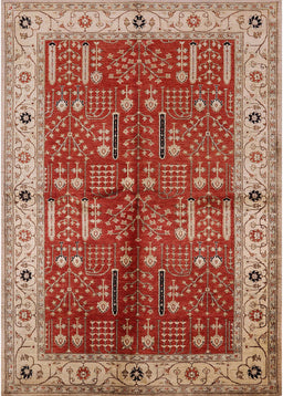 Mid-Century Modern Red Oriental Rug, urb2869