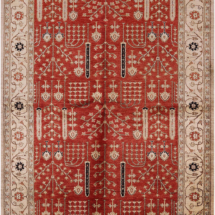 Machine Washable Industrial Modern Red Rug, wshurb2869